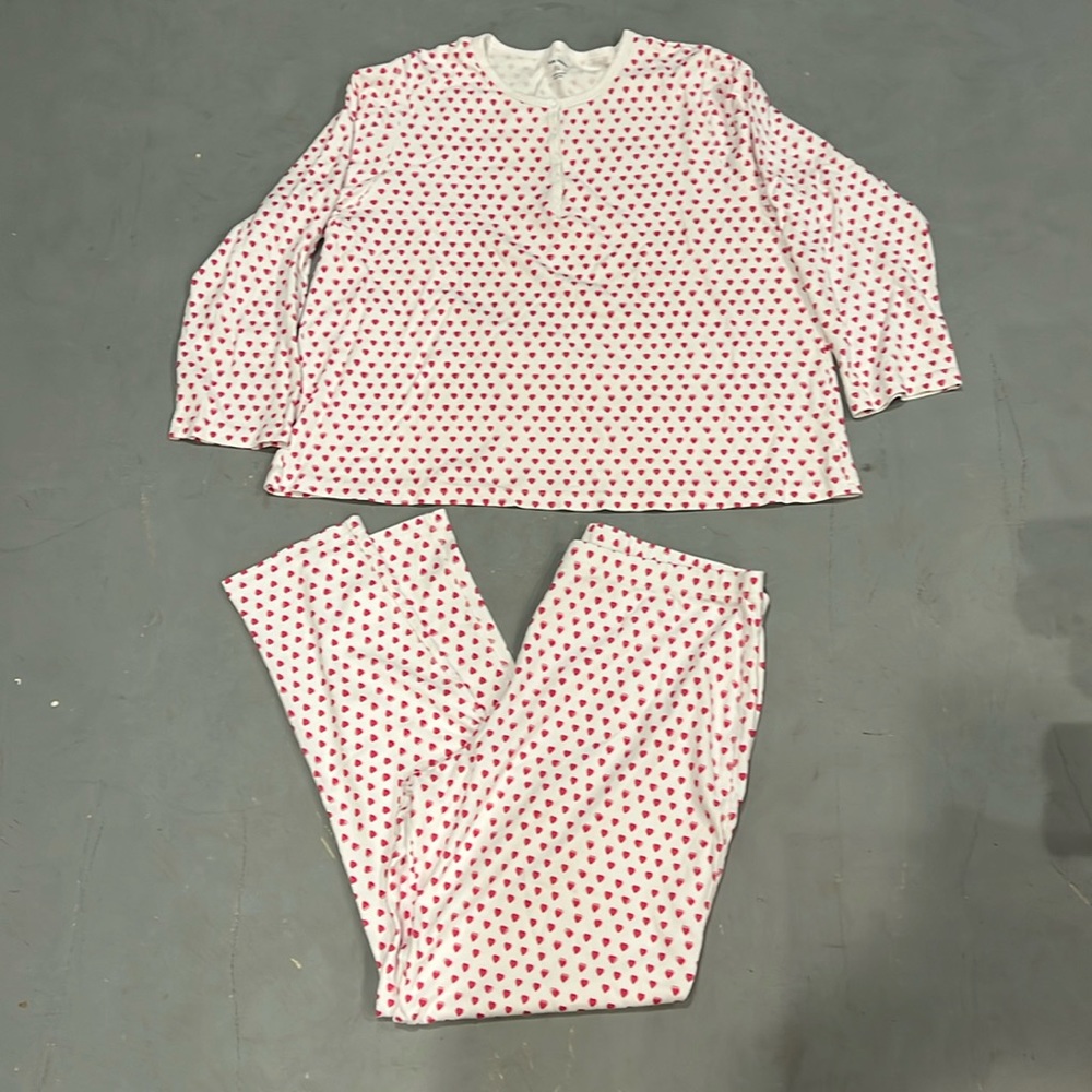 New without tags Roller Rabbit pink heart pajamas pj’s set women’s size XL